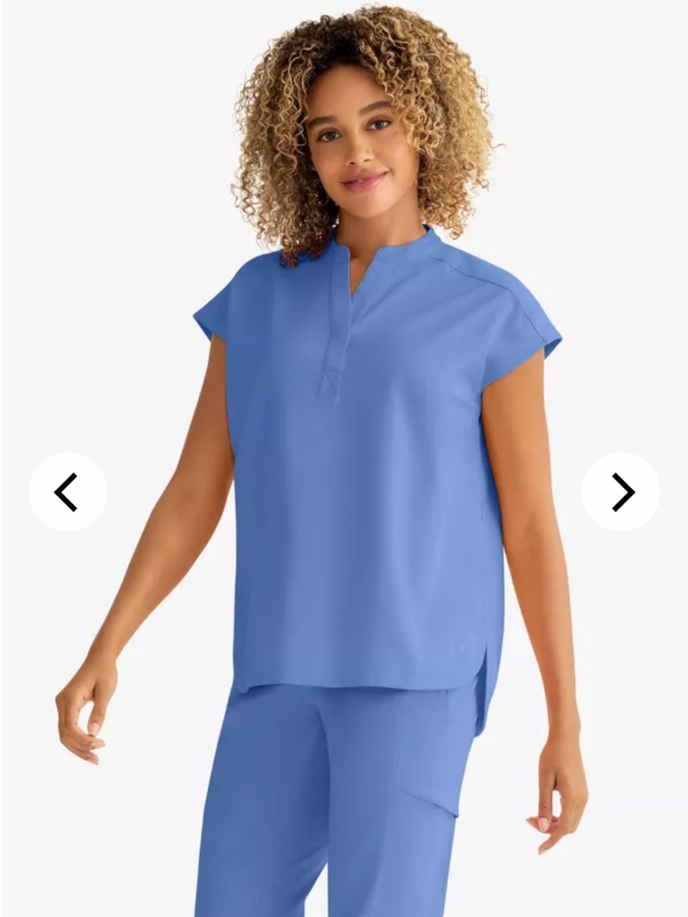 Healing Hands Ceil Blue Scrub Top